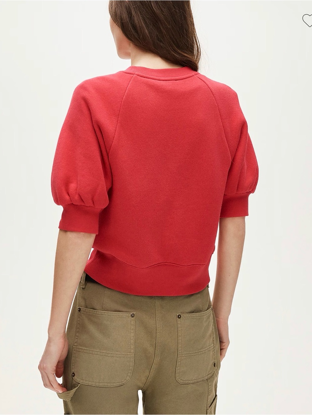 J Crew NWT Heritage terry puff-sleeve sweatshirt Size XS - Picture 5 of 6